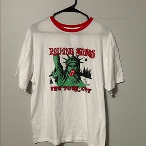 The Rolling Stones White and Red adult Short Sleeve Tee. Small. NWT.
